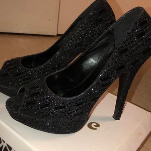 Black Sparkly Heels